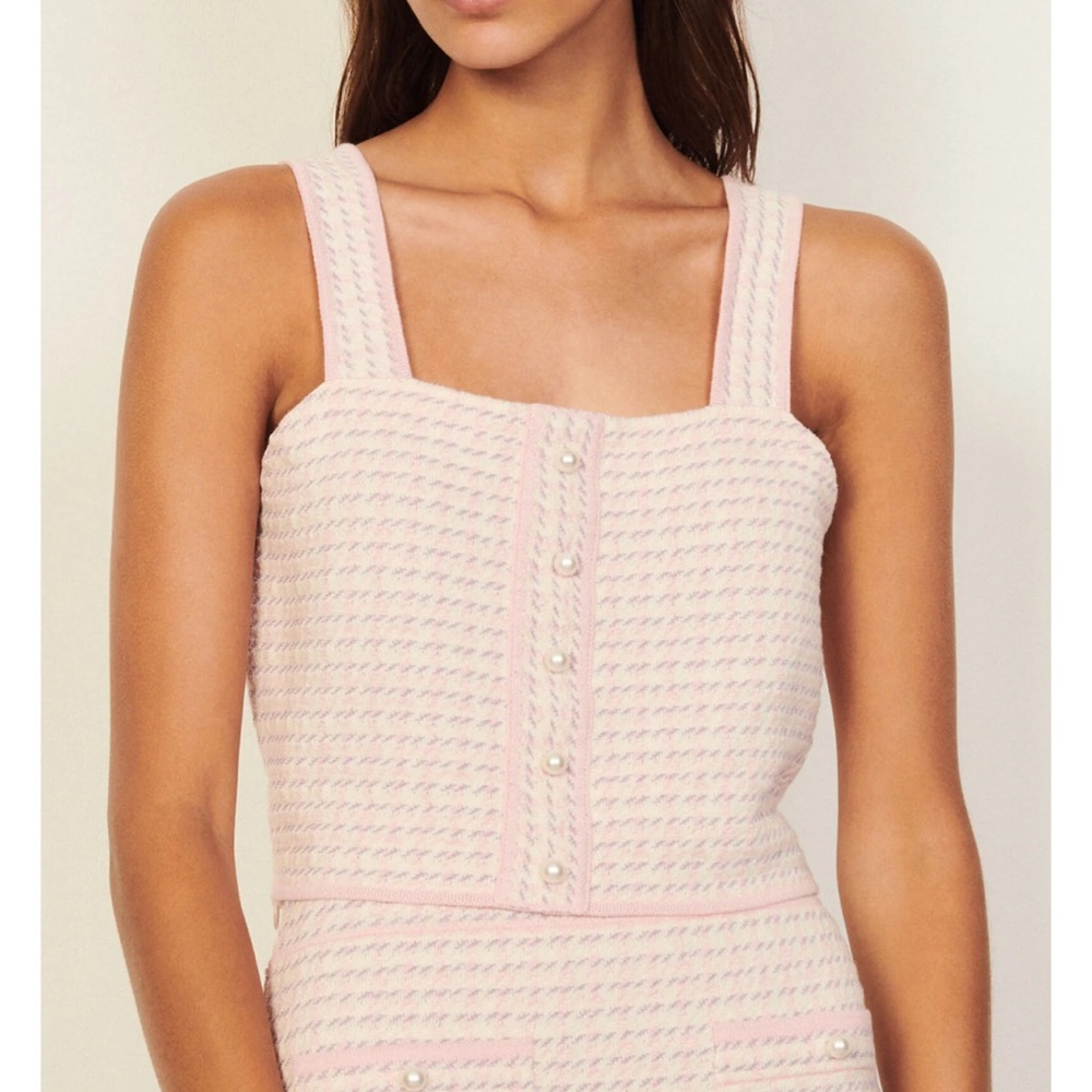Sandro Cropped top in fancy tweed
